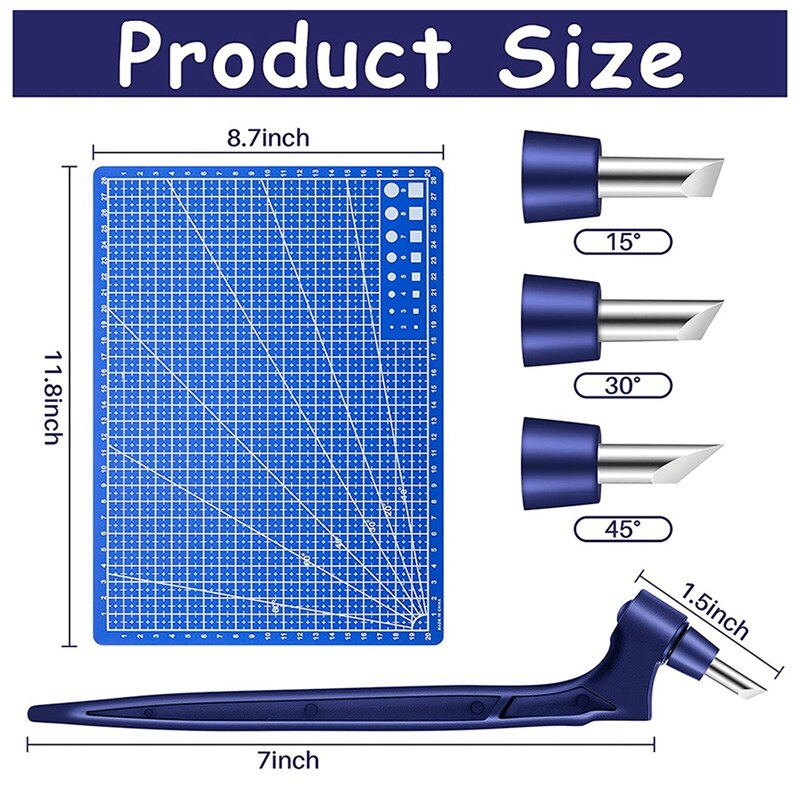 360 Rotating Craft Cutting Tools Set,Specialty Gyro Cutting Tools With 9 Pieces 360-Degree Rotating Replacement Blade