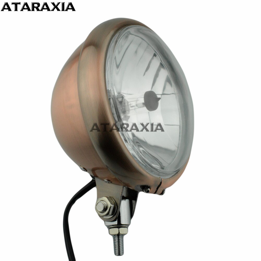 Motorrad 5.75 &quot;retro Scheinwerfer Kupfer Braun Kopf Lampe Universal- Jahrgang Hohe Abblendlicht für Harley Springer Zerhacker Cafe Rennfahrer
