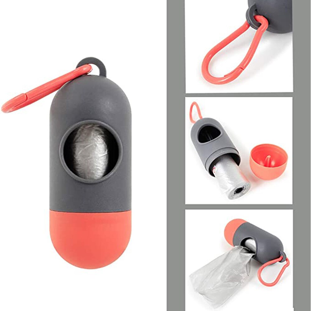1 Pcs Pet Dog Poop Bag Dispenser Waste Garbage Holder Dispensers Poop Bags Set Pets Dogs Trash Cleaning Dog Toy Supplies