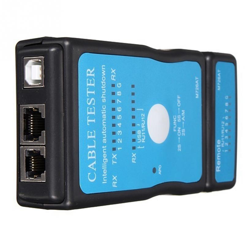 RJ45 RJ11 Portable Auto Scan Cable Tester Breakdown Test With LED Indicator Automatic Shutdown Network Ethernet LAN USB