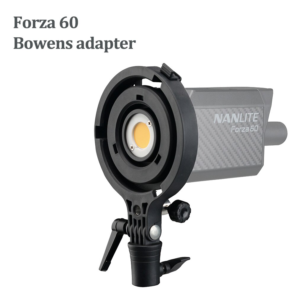 Adaptateur Bowens pour nananguang Nanlite Forza, lumière LED 60w, accessoires de support Bowens