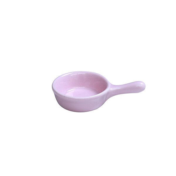 1pc keramikk saus retter assortert krydder sukker salat tomatpuré kjøkken klips bolle dip lite håndtak krydder fat: Rosa