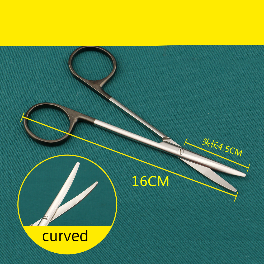 Scissors blunt head shear double eyelid eye microscissors tear sharp tissue shear: Grey
