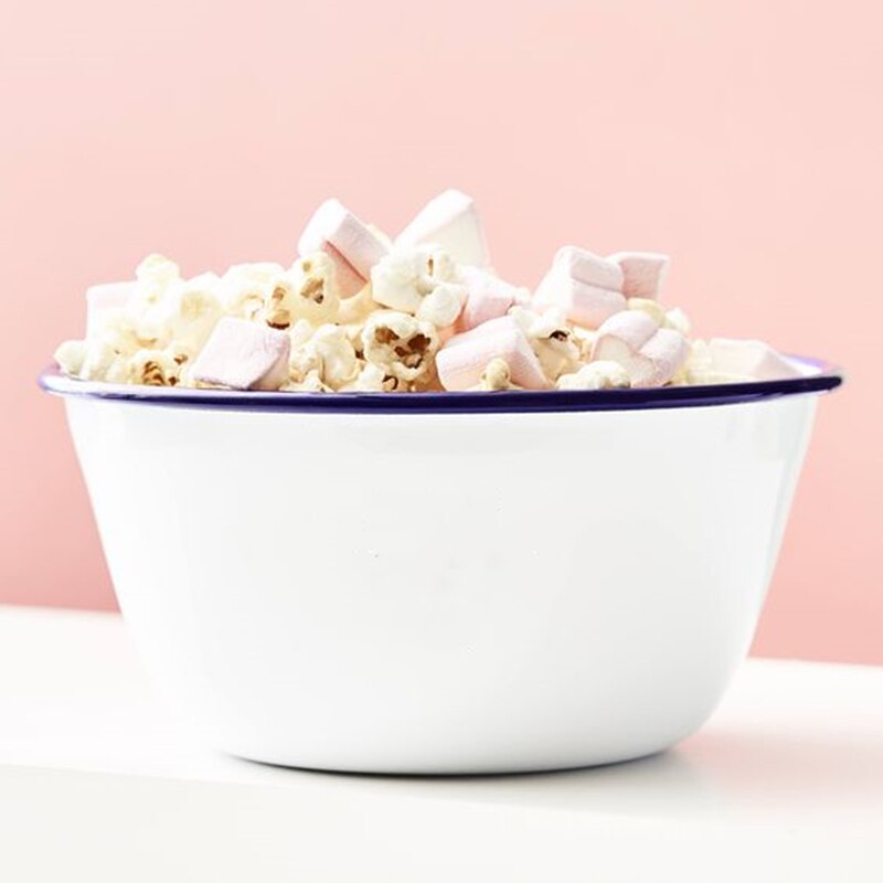 Snack Kommen Soep Fruit Salade Set Noodle Rijst Popcorn Emaille Kom Fruit Container Handwerk Keukengerei Keuken Servies