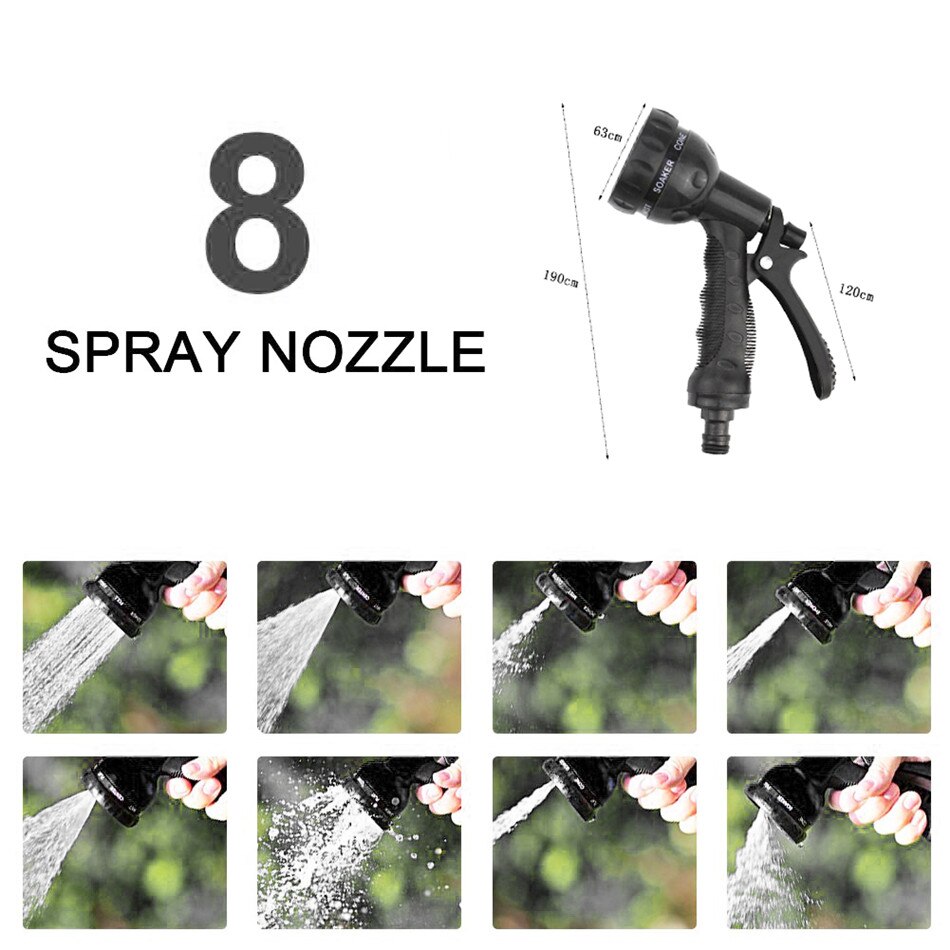 15FT-100FT Garden Hose Expandable Flexible Water Hoses Plastic Hose Pipe With Spray Gun Watering Three Layer TPE
