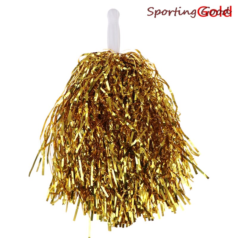 1PC 20CM jubeln tanzen Sport Wettbewerb Cheerleading Pom Poms Blume Ball Für für FußBall Basketball Spiel Pompon freundlicher verwenden: Gold