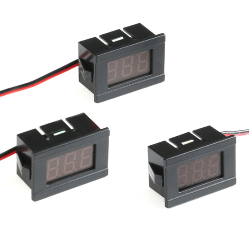 Mini Auto Voltmeter 12V Digital LED Display Volt Meter Gauge Voltage Panel Meter 2 Wires Car Accessoties for Automoble/Moto