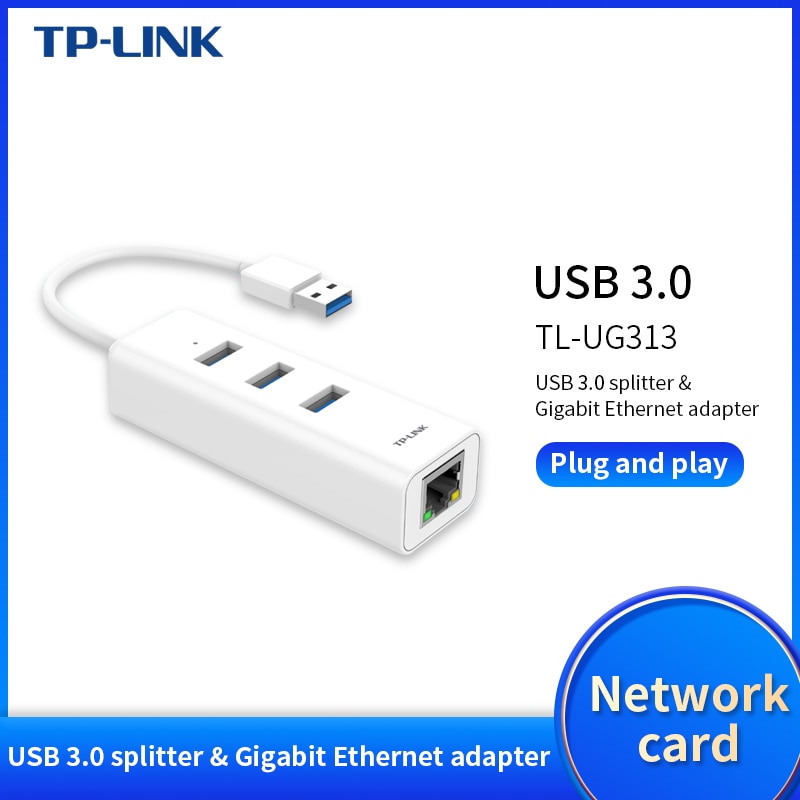 TP-LINK TL-UG313 Externe Usb 3.0 Wired Ethernet Netwerkkaart Adapter Usb 10/100/1000M Ethernet RJ45 Lan voor Windows/Mac/Linux