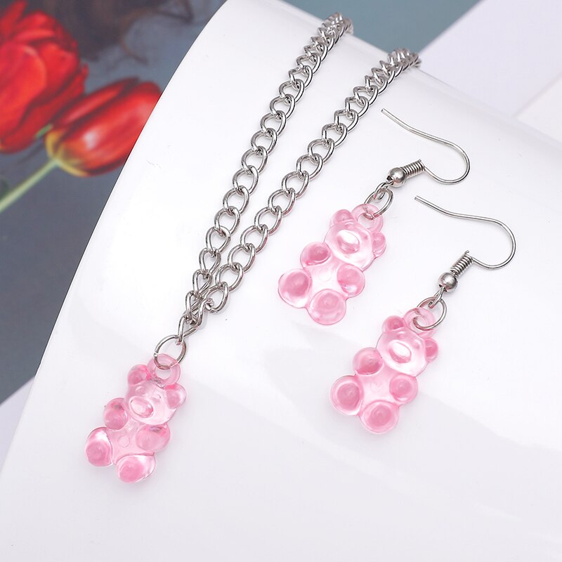 Ensemble de bijoux pour enfants, perle imitation perlée, meilleur bébé Rose fille, fleur Rose, collier, Bracelet, bague: F1591