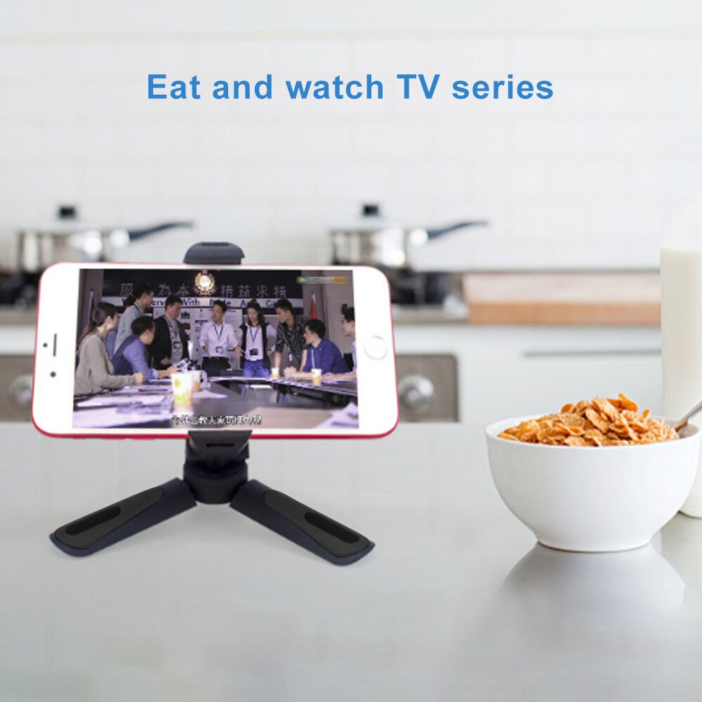Uchwyt telefonu 360 stopni obrót kąt widzenia wielofunkcyjny leniwy uchwyt stacjonarny telefon komórkowy plastikowy uchwyt trójkątny