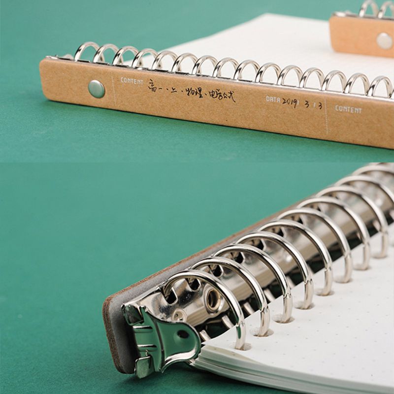B5 26 Holes Metal Loose Leaf Binder Clip Hinged Ring Calendar DIY Album Scrapbook Circle for 120 Pages Paper Storage