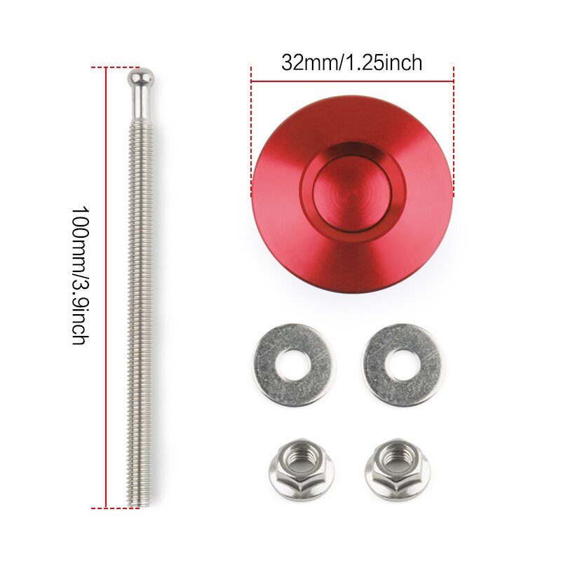 universell 1 stk 1.25 " 32mm trykknapp med trykknapper, låseklipsett, bil hurtig jdm stil pinner