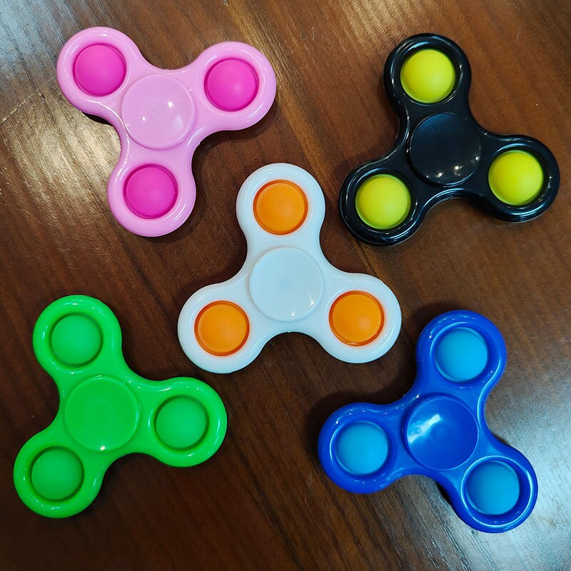 Toys Fidget Sensory Pop It Toy push pop bubble key chain spinner simple dimple popit fidget toy