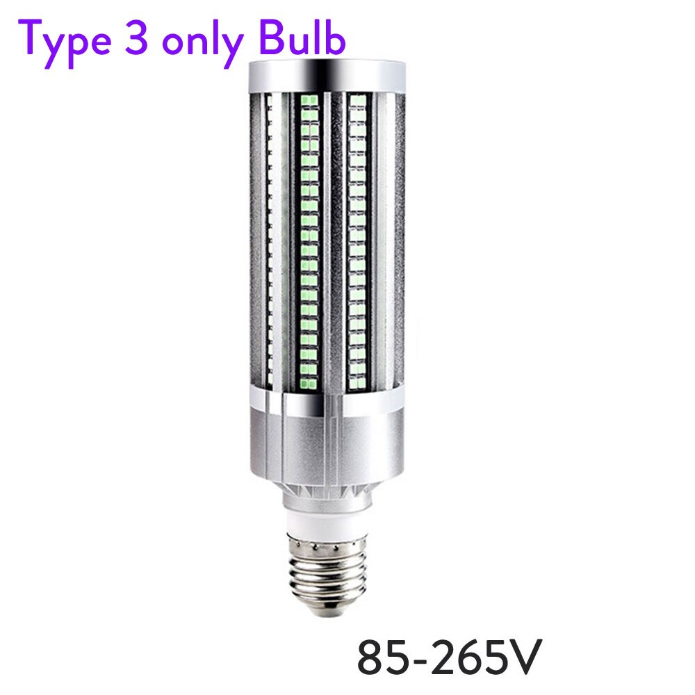 E27 60W 40W Uvc Led Kiemdodende Uv Licht Sterilisator Ultraviolet Licht Uv Desinfectie Lamp Eliminator Buis Ac 220V 110V: 3 NO Controller