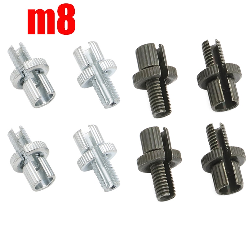 4 Set Universal Chrome Metric Cable Adjuster 8mm M8 ATV Clutch Brake For Honda