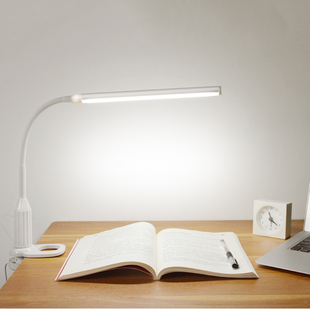 Lampe De Bureau De lecture 5W 24leds Protège Les Yeux Pince Lampe De Table à Lumière Stepless Dimmable Pliable Alimenté Par USB Capteur Tactile Contrôle