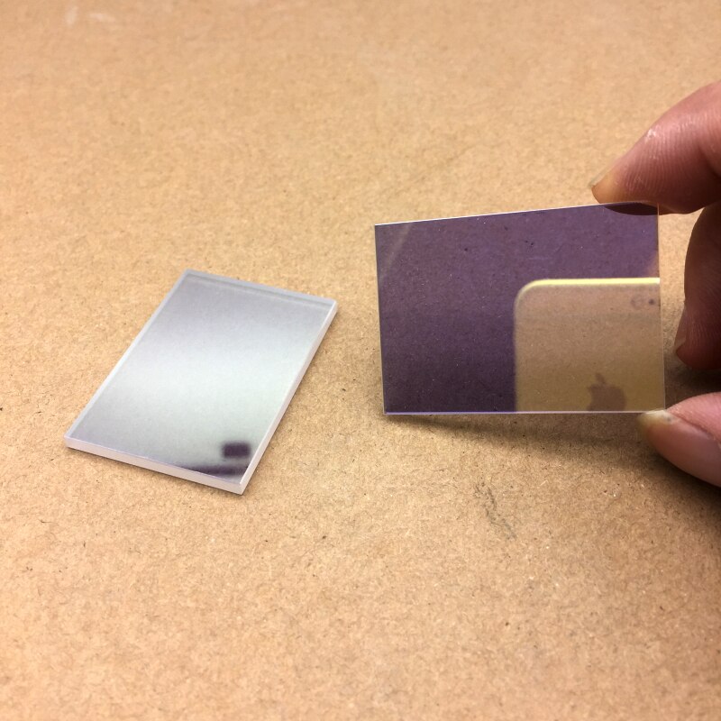 Beam splitting glass plate beam splitter prism 46*57*0.5mm split ratio 50/50 light source visible light beam Glass flat