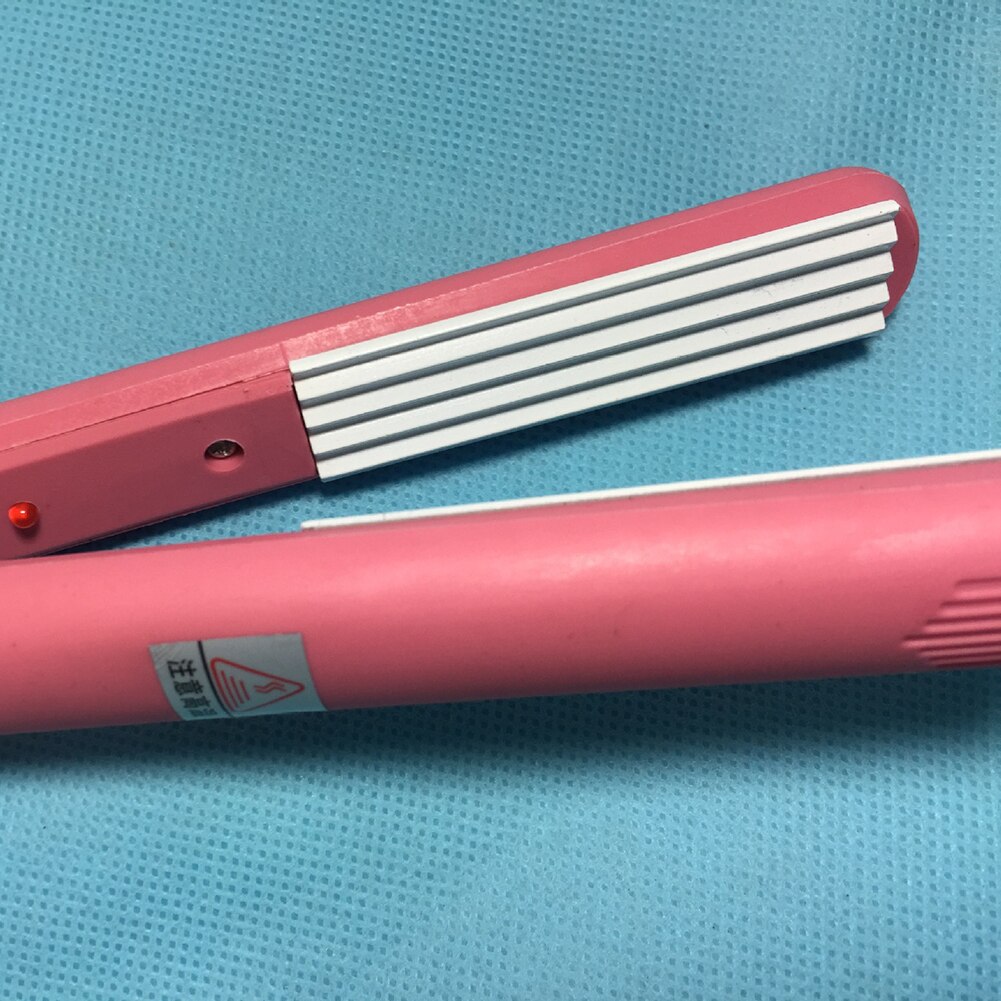 Mini Krullen stijltang Iron Roze Keramische Rechttrekken Fronsen Curling Iron Hair Curler Styling Accessoires