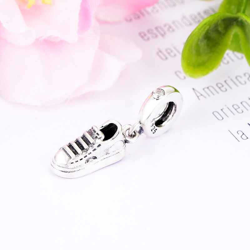 Fit Original Charm Bracelet Authentic 100% 925 Sterling Silver Silver Sport Shoe Pendant Bead For Making Gym Berloque