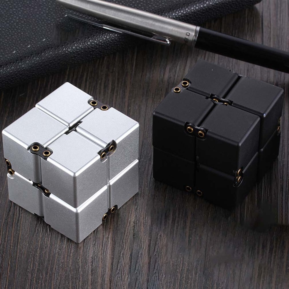 Magische Kubus Aluminium Cube Toys Premium Metalen Vervorming Magische Anti-Stress Cube Stress Reliever Voor Angst