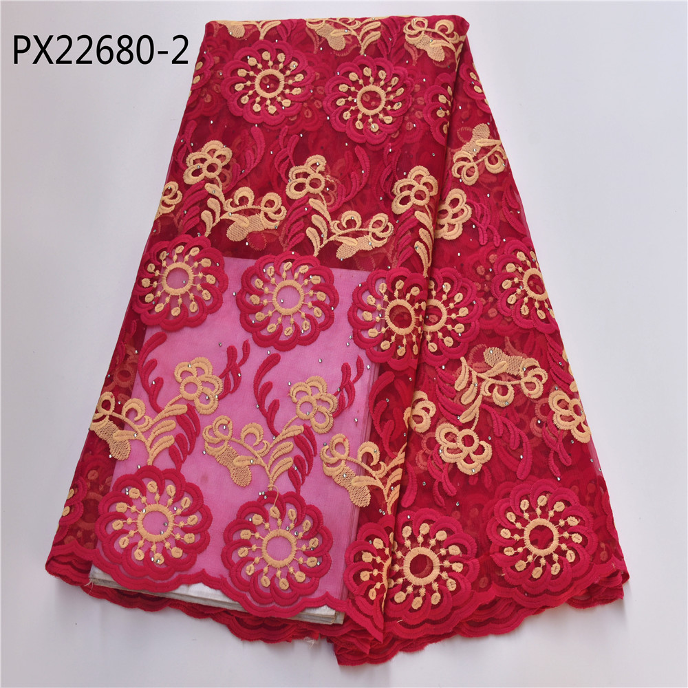 African Black color french net lace with pearls and stones women fabric lace dress: 2