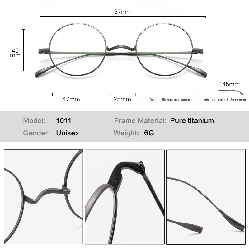 Monture de lunettes B en titane pour hommes, ultraléger, petite, ronde, monture optique, Prescription, nouvelle, Vintage, pour femmes
