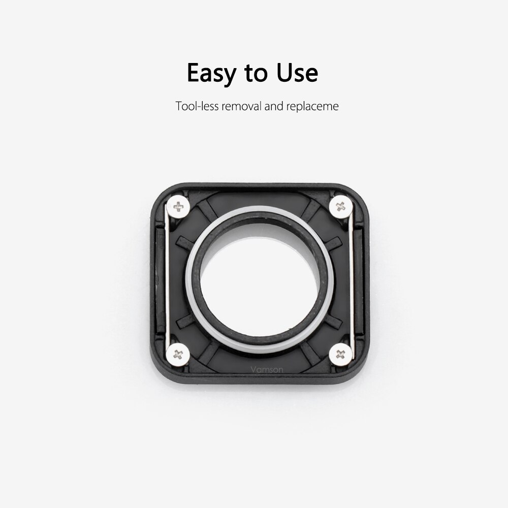 Vamson-Anillo de lente UV para cámara Gopro Hero 7, repuesto de carcasa protectora de reparación, accesorios, color negro, 6, 5, VP717