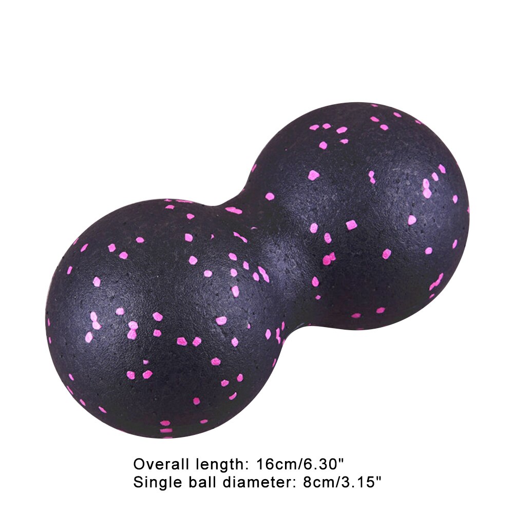 Bola de masaje de cacahuete EVA, rodillo para aliviar el dolor de Fascia corporal, Yoga, Fitness, alivia el ejercicio, equipo de Fitness: Rosa