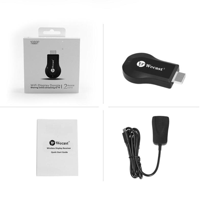 WECAST C2+ Mini WiFi Display HDMI Full HD 1080P TV Stick Miracast DLNA Display Receiver Dongle Adapter For HDTV Laptop Projector