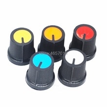 10 pcs 5 kleur elke 2 stuks AG3 Micro Switch Cap WH148 Plastic Knop Plum Handvat 15X17mm handvat 6 MM Potentiometer Eindversterker Caps