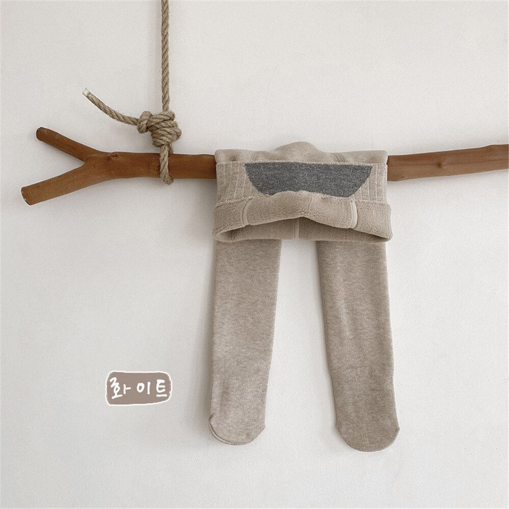 2022 Winter Kids Leggings Fur Lining Girls Tights Skinny Warm Fleece Leggings kids Pants Winter Kids Pants Children AA5636: yanmaibai / 5-8Y