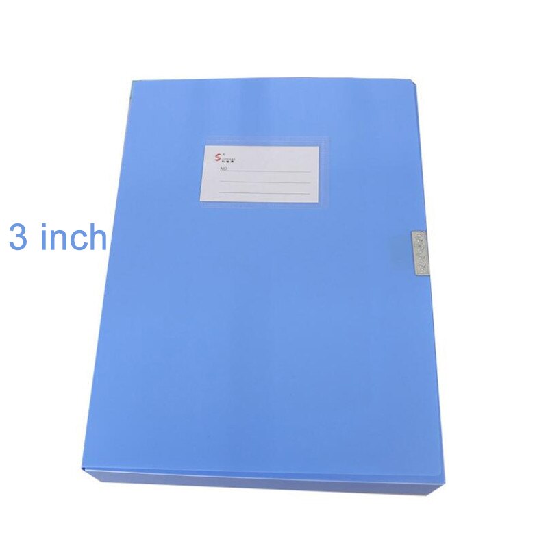 A4 Plastic Personnel Special PP File Box Back Width 2/3 Inch Information Box ertificate Invoice Data Box Office Supplies: 3 Inch