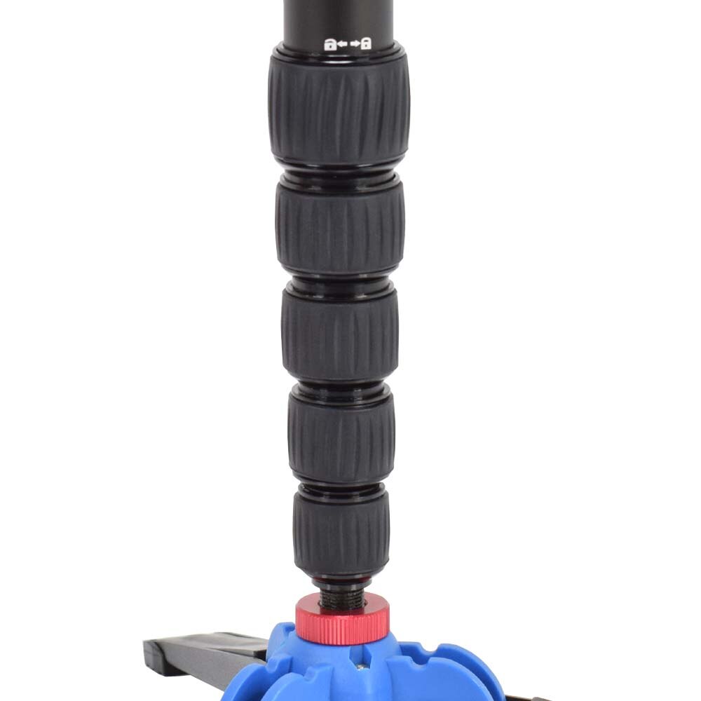 Manbily A-666 Professionele Draagbare Reizen Dslr Camera Monopod Statief Stand, KB-0 Balhoofd, M2 Stand Base, max Hoogte 1.8 M