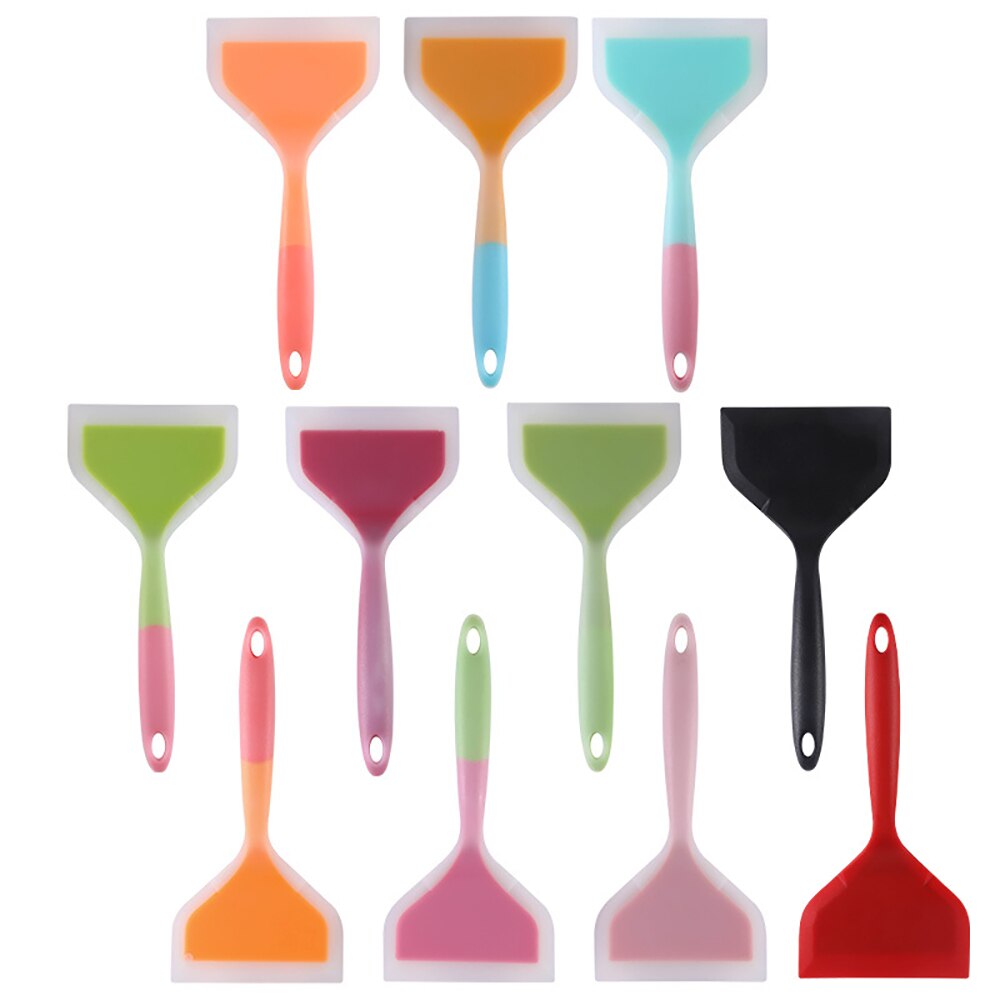 Silicone Kitchen Ware Cooking Utensils Spatula Beef Meat Egg Kitchen Scraper Wide Pizza Cooking Tools Shovel Non-stick Spatula