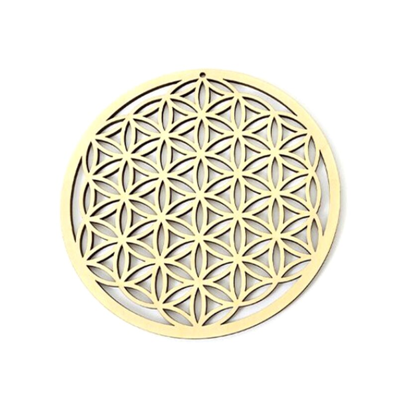 Sacred Geometry Wall Sculpture Tree of Life Symbol Meditation Chakra Wood Board: A
