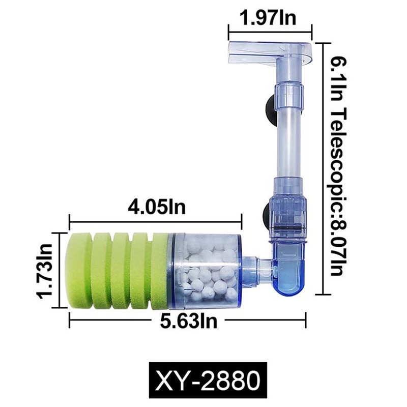 Aquariumfilter, ultra stil aquarium biochemisch sponsfilter aquarium luchtpomp betta fry aquarium aquarium waterval dubbel