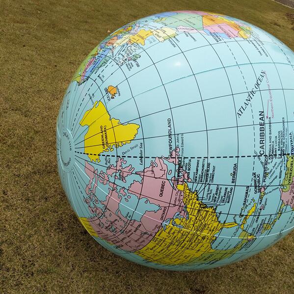 Large Inflatable globe 90CM Early Educational Inflatable Earth World Geography Globe Map Balloon Toy Beach Ball kids toys