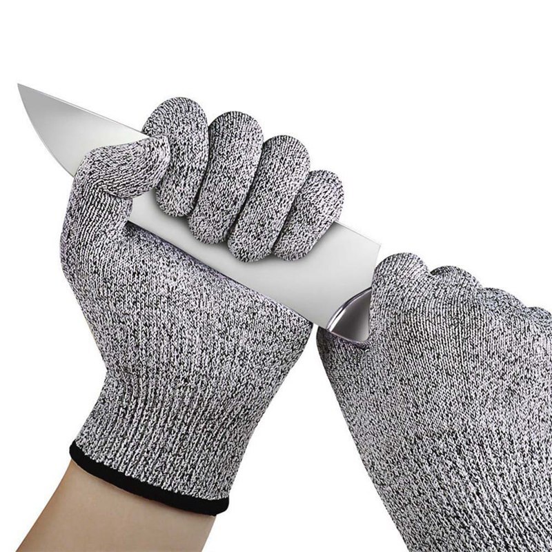 Anti-skære handsker sikkerhedsskæresikker stiksikker rustfri ståltråd metal mesh køkken slagter skærebestandige sikkerhedshandsker: 7