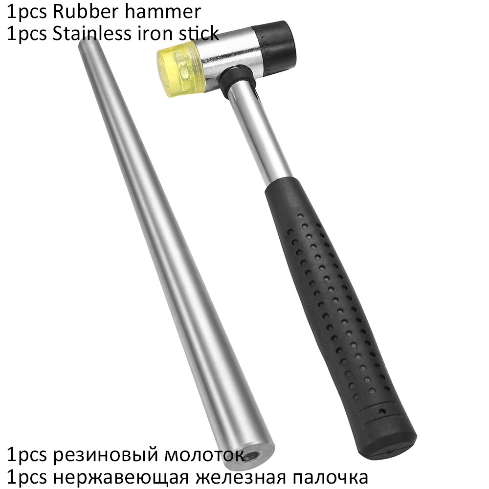 Varilla ampliadora de anillo , martillo con mango de mandril, medidor de anillo, palo medidor de dedo para hacer joyería DIY, herramientas de medición: Transparente