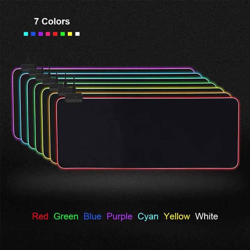 Tapete colorido da almofada do rato da iluminação do diodo emissor de luz do rgb para gdeals do jogo do computador portátil