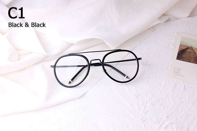 JackJad de las mujeres de los hombres de Vintage de Aviador gafas de gafas de marco de la radiación UV protección gafas de Marco: C1