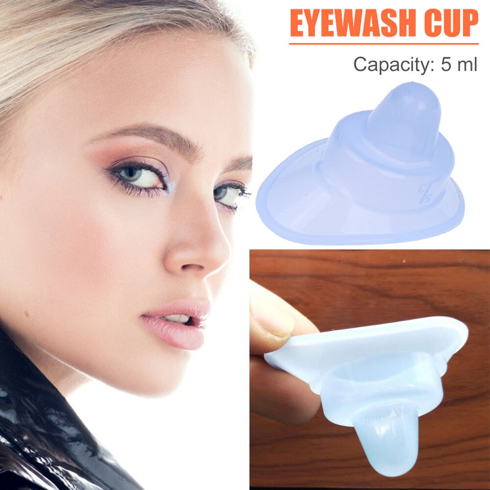 2 Pcs Siliconen Oog Wassen Cup Herbruikbare Boerenbedrog Tools Zachte Siliconen Eye Bad Cup Eye Wassen Cup Voor Ouderen Vrouwen mannen