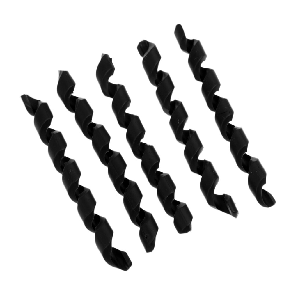 5 uds. De manguitos en espiral para cables de bicicleta, cubierta para frenos/tubos marco envolvente, piezas para bicicletas: Black