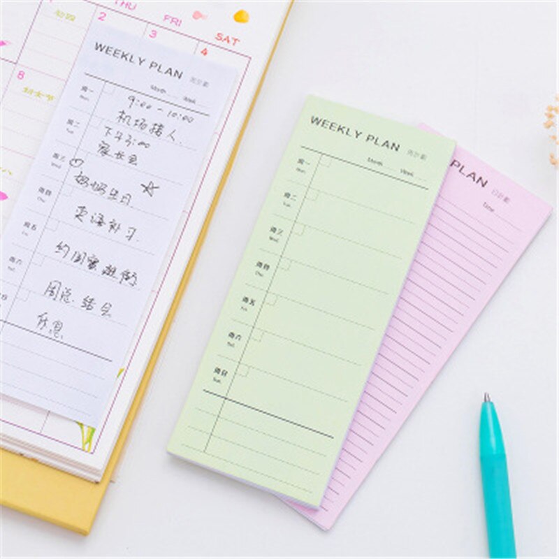 Cuaderno Kawaii portátil Agenda A6 diario semanal mensual planificador Colegio suministros organizador estacionario horario