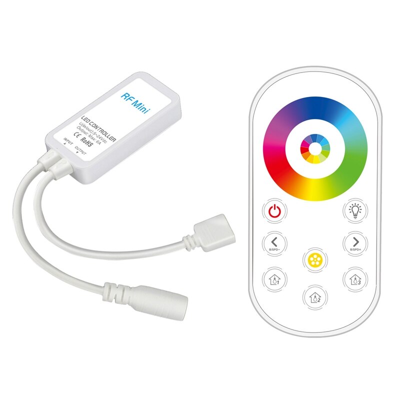 LED Controller Wireless Radio Frequency RF Ultra-Thin Mini Press Full-Color RGB Light Strip Controller
