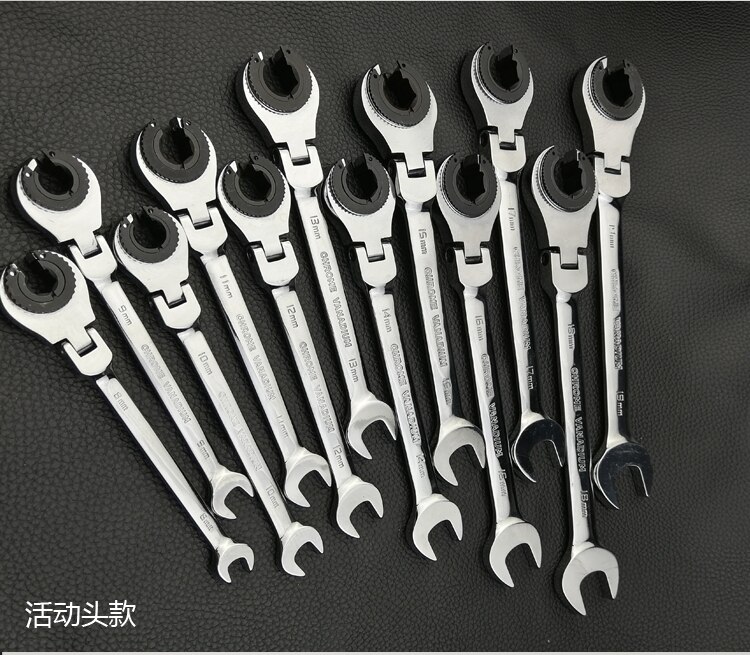 Adjustable Spanner repair tool Ratchet Flare Nut Wrench Spanner Ratchet 72 Teeth Hand Tools