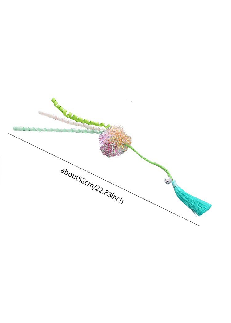 Cipolla dorata colorata che lancia una piccola palla giocattolo per gatti con frangia squisita livello di aspetto super elevato super giocabile: Luce Verde