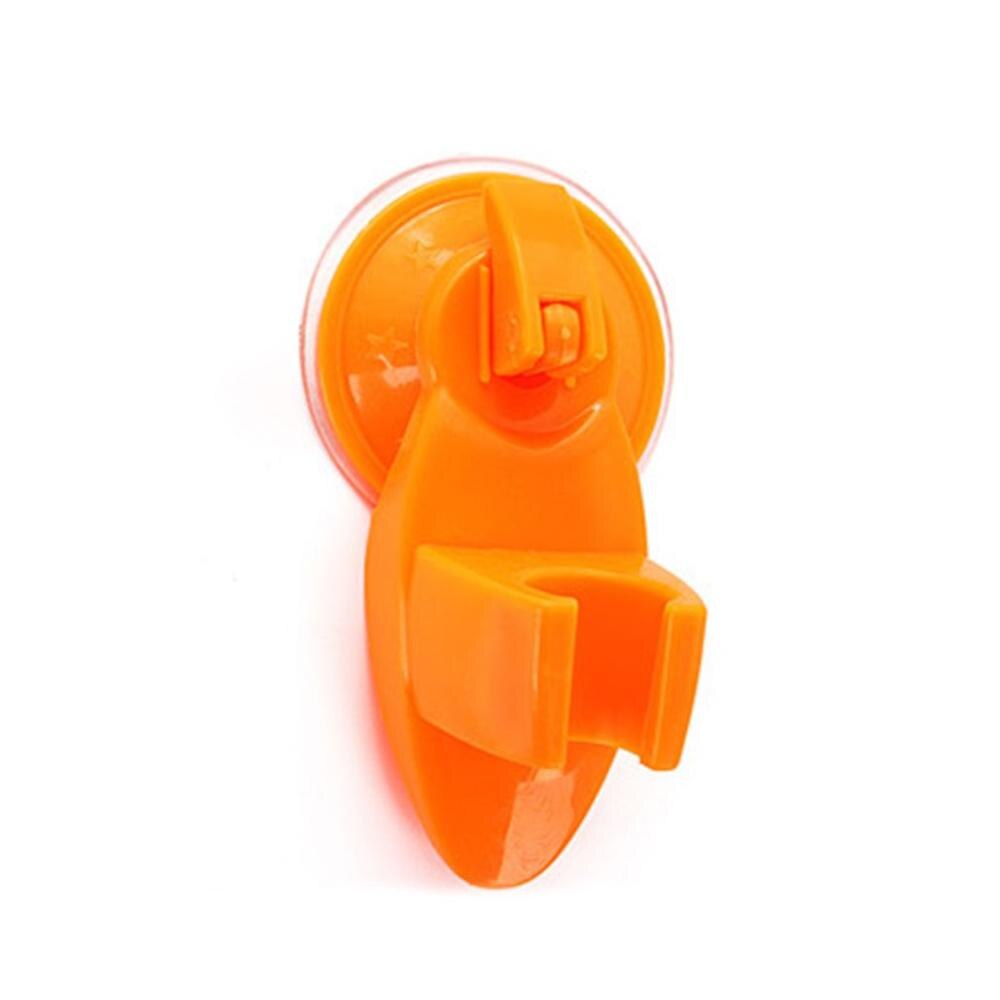 Detachable Shower Base Strong Suction Cup Shower Head Holder Rack Bracket Practical Shower Nozzle Stand Bathroom Accessories: orange