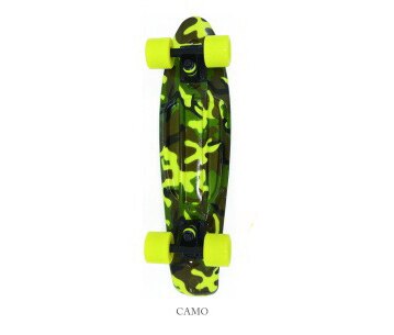 skateboard luminous wheel mini board for outdoor sport street fish board longboard skateboard: Green Camouflage