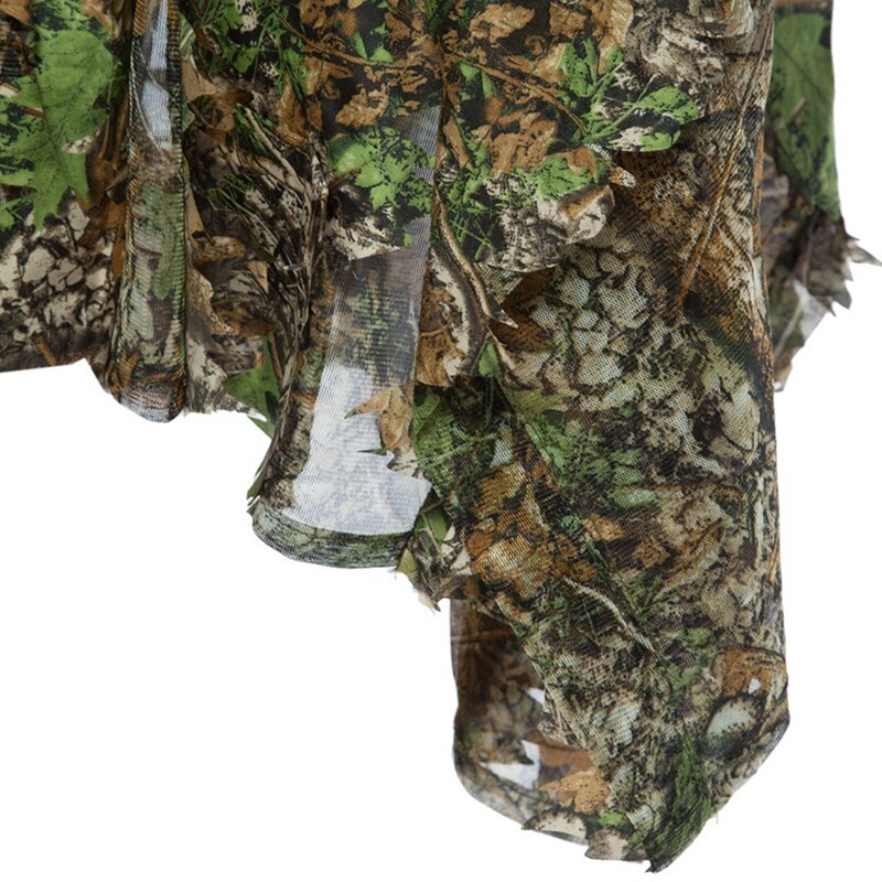 Camo 3D Leaf cloak Yowie Ghillie Breathable Open Poncho Type Camouflage Birdwatching Poncho Suit